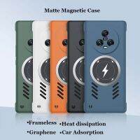 เคสคอมพิวเตอร์แม่เหล็กเคสระบายความร้อนไร้กรอบสำหรับ Honor Magic 5 4 3 Pro Lite อุปกรณ์ป้องกันฝาครอบชาร์จไร้สาย Magsafing