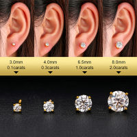 Classic Round Moissanite Earring For Women Jewelry Top Quality 100 925 Sterling Silver Fashion Earrings Engagement