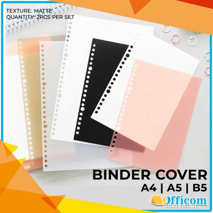 Binder Cover Sheet Front and Back A4/A5/B5 Size DIY Refillable Notebook