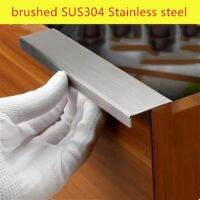 ๑☃☑ Brushed SUS304 Stainless steel Hidden Cabinet Handles Kitchen Cupboard Pulls Drawer Knobs Furniture Handle Hardware