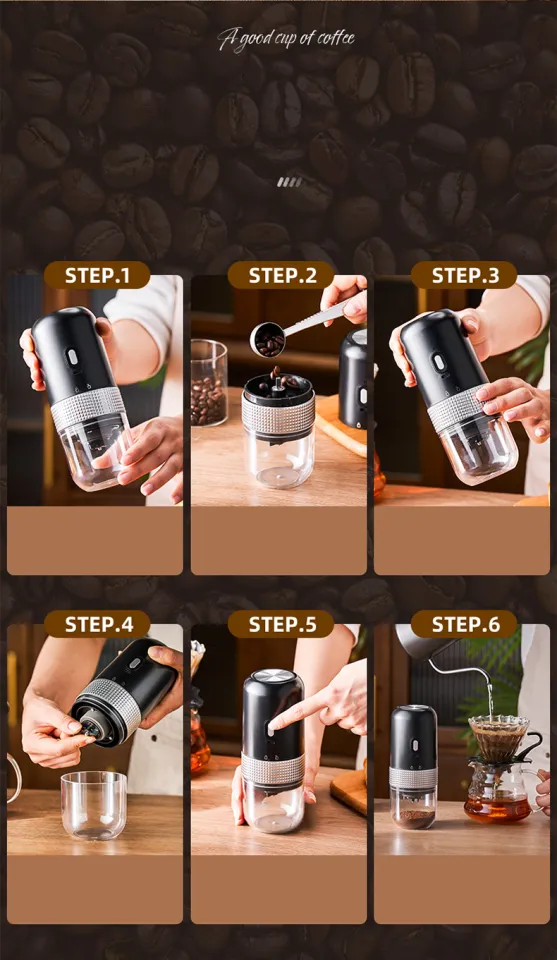 GIANXI Electric Coffee Grinder Charging Mini Coffee Bean Mill Grinder  Kitchen Espresso Spice Grinder Machine Coffee Accessories