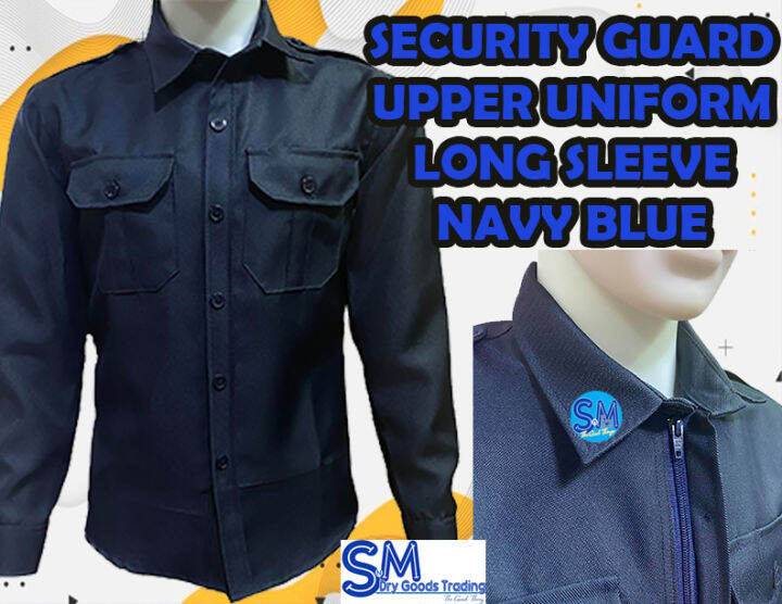 SECURITY GUARD UNIFORM FOR MEN AND WOMEN NAVY BLUE SIZE S TO 3XL (UPPER