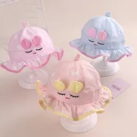 Junyeh Cotton Newborn Baby Bucket Hat Spring Autumn Thin Cute Princess Caps 0-12 Months Girls Boys Infant Sun Hat