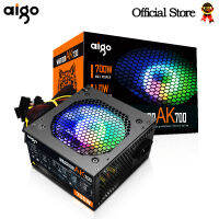 Aigo AK 700W PC PSU Power Supply unit 80plus Black Gaming Quiet 120mm rgb Fan 24pin 12V ATX Desktop computer Power Supply BTC