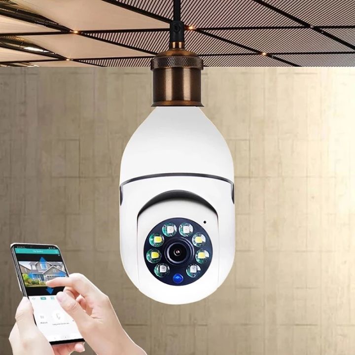 กล้องหลอดไฟ-กล้องวงจรปิด-ip-camera-indoor-เชื่อมต่อไวไฟสัญญาณดี-2ล้านพิกเซล-ดูผ่านมือถือ-hd-camera-ของแท้-ภาพชัด