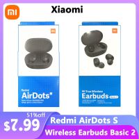 [2023ใหม่] Airdots Xiaomi Redmi ดั้งเดิมหูฟังไร้สายบลูทูธหูฟัง5.0 Mi Ture Basic 2ลดหูฟังพร้อมไมโครโฟนตัดเสียงรบกวน