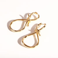 SWAN - Gold Twist Earring ต่างหูเงินแท้ เงินเกลี้ยง