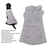 Pet Warm Vest Dog Winter Jacket Soft Hook and Loop Mini Pockets with Strap Hole for Labrador for Bulldogs for Poodles