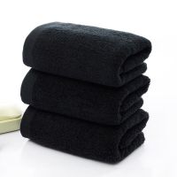 【DT】 hot 【DT】 hot Black Face Towel 33x73cm Cotton Soft Beach Towel for Home Bathroom Shower Quick-Drying High Quality Adults Face Towels