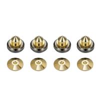 4 Set Golden-Plated Speaker Spikes Furniture Video Feet Anti-Slip Speaker Shock-Absorbing Feet Speaker Stands CD Subwoofer Amplifier Turntable Isolation Feet