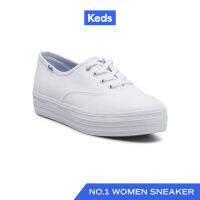 KEDS รองเท้าผ้าใบ มีส้น รุ่น THE PLATFORM CANVAS สีขาว ( WF67070 )