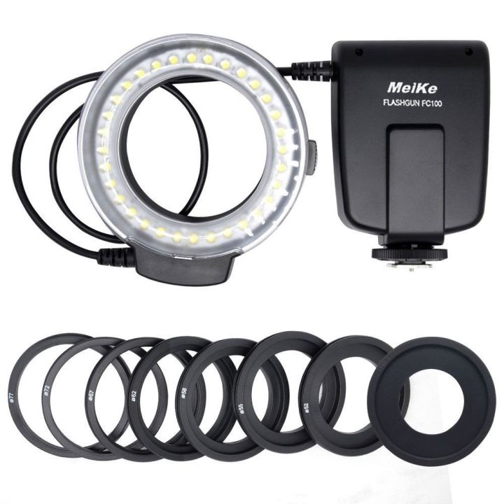 meike-fc-100-speedlite-macro-led-ring-flash-light-studio-photo-for-nikon-d200-d3100-canon-eos-70d-60d-t4i-t3i-6d-dslr-camara