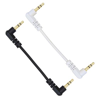 10cm 3.5mm AUX Short Cable Male to Stero Audio Cable 90 Degree Right Angled 3 Pole Gold Plated for Car MP3/MP4 Audio Cable