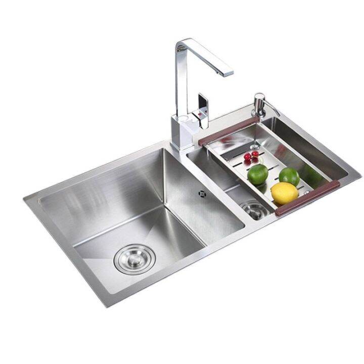 Above Counter Kitchen Sink Rectangular Kitchen Sink Double Bowl 304
