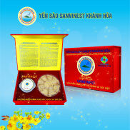 Quà Tặng Tết Hộp Yến Sào 100G Nguyên Tổ Sơ Chế Ít Lông Kèm Chén Sứ Chưng