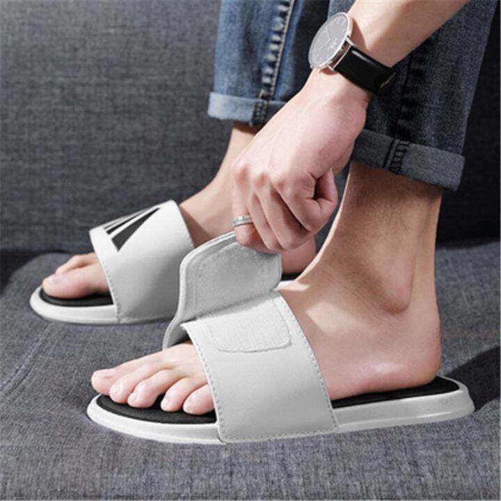 Adjustable Wide OpenToe High Instep Indoor Slippers for Elder Diabetes