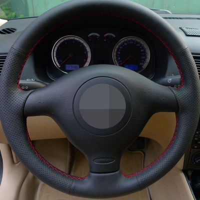 Hige Sofe Faux Leather Car Steering Wheel Cover for Seat Leon MK1 (1M) 1998-2005 Skoda Fabia RS 2003 Fabia 1 (6Y) 2004-2005