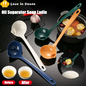 Soup Fat Oil Separator Kitchen Gadgets Ladles Skimmer Spoon Strainer  Kitchen Scoop Oil Filter Kitchen Accessories