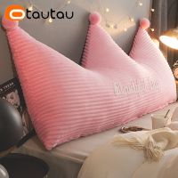 OTAUTAU Princess Prince Soft Crown Pillow Case Cute Flannel Velvet Bed Decor Headboard Back Cushion Cover Washable ZT1FLR1T