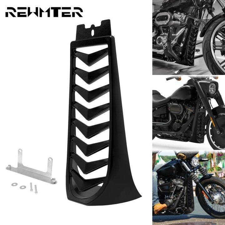 Motorcycle Black Front Lower Radiator Chin Fairing Spoiler Frame Cover
