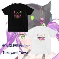 เสื้อยืดผ้าฝ้ายCzq# Hololive Vtuber Tokoyami Towa เสื้อยืดลําลองแฟชั่นสําหรับ Unisex แขนยาว