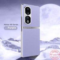 เคสหนัง Anteen สำหรับ Honor 90 Pro รุ่นเลนส์ PU แบบรวมทุกชิ้นเคลือบฝาครอบแนวโน้มกันกระแทก