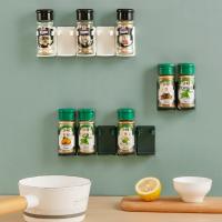 【CC】 Spice Mount Ingredient Plastic Bottle Storage Rack Wall-Mounted Cabinet Door Hooks Jar Holder Tools