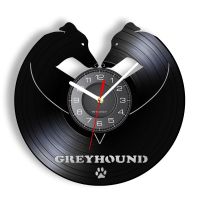 Hot sell Greyhound Wall Clock Vintage Vinyl Record Whippet Art Greyhound Animal Dogs Pets Companion Home Decor Watch Housewarming Gift