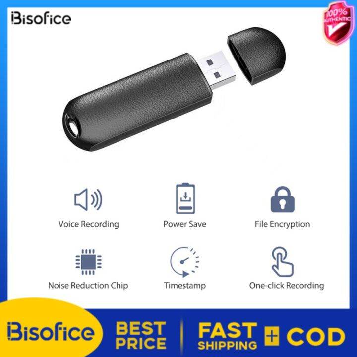 Bisofice 8GB Mini Voice Activated Recorder USB 2.0 Flash Drive 96 Hours