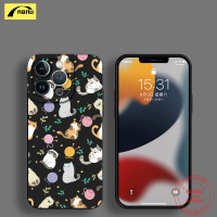 [NANU] เคสสำหรับ Apple Iphone 6S 7 X XS XR 8 11 12 13 Pro Plus Max เด็กหญิงเด็กชายคู่รูปแบบแมวขนาดเล็ก