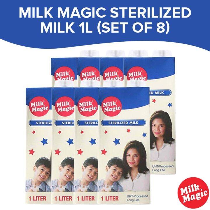 Milk Magic Sterilized Milk 1 Liter (Set of 8) Healthy Drink Baon Pack Lazada PH