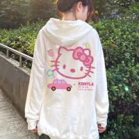 ใหม่ Kawaii Sanrio H Ello K Itty เสื้อกันหนาวหมวกน่ารักการ์ตูน KT แมวสีชมพูสาวเสื้อกันหนาวหมวกแฟชั่นกีฬาเสื้อกันหนาวหมวกคนรัก เสื้อกันหนาวของขวัญคริสต์มาส