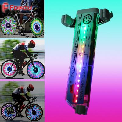 Fdikou มาใหม่ล่าสุดที่มีสีสันไฟรถจักรยานซี่ล้อรถจักรยาน 16 LED 30 รูปแบบกันน้ำ