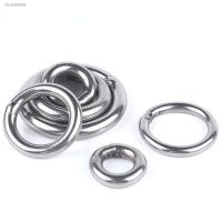 ◐ 304 Stainless Steel Solid Welded O-ring Ring Yoga Connection Ring Steel Ring Hammock Steel Ring Fishing Net Pull Ring Hanging St