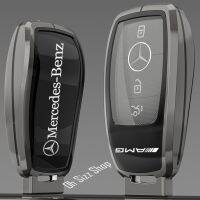 เคสรีโมทรถ Mercedes-Benz AMG 2023  แบบ 2 ชั้น   (Double-Layer Metal  Alloy Key Cover with transparent push button Guard 360) Mercedes-Benz Key Case E- Class S-Class