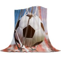 Flannel Blankets Soccer Throw Blanket Balls Football Design Blanket Warm Throws Sofa Bed Home Bedspread Travel Fleece Blanket