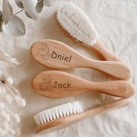 ◑✐ Personalized Baby Hairbrushes Custom Name Wooden Newborn Hair Brush Ideal Gift Infant Birth/Baptism/Birthday Baby Shower Gifts