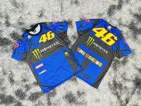 เสื้อกีฬาแขนสั้นMonster46ผ้าไมโครเกรดพรเมี่ยมโทนน้ำเงิน