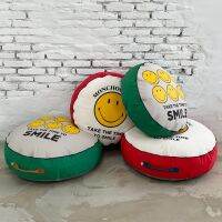 MONCHOUCHOU Smiley Round Cushion (Red &amp; Green)