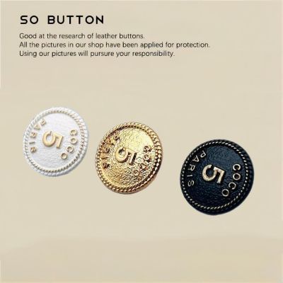 ❂△✵ 6Pcs High Qulity 5 Five Number Golden Black White Luxury Sewing Button For Clothing Coat Accessory Handmade DIY Decoration