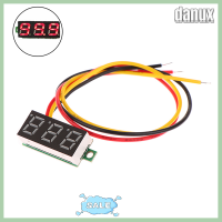 Danux 0.28นิ้ว DC ปรับเครื่องวัดแรงดันไฟฟ้าแบบดิจิตอล DC 0-100V มิเตอร์วัดกระแสไฟ