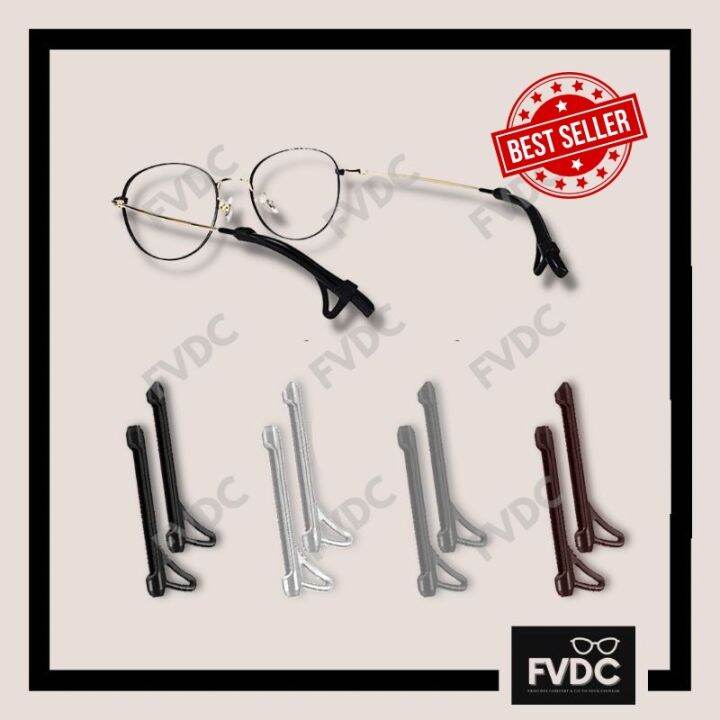 FVDC Upgraded Antislip Temple Tip Sleeves for Eyeglasses arms, Ear