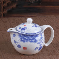 Traditional chinese Handmade Blue and white porcelain teapot 350ML with Tea strainer Ceramic tea pot set