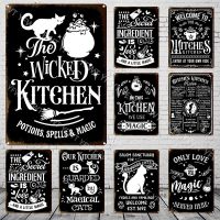 Retro Magic World Magic Cat Wonderful Plate Metal Sign Plaque Tin Sign Decoration Restaurant Children 39;s Room Decoration