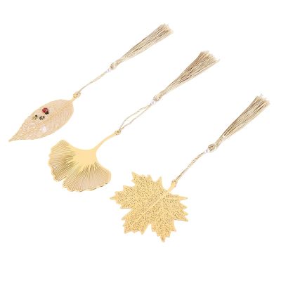 3 Pcs Leaf Bookmarks, Lovely Retro Metal Bookmarks for Readers, Women and Children