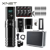 【LZ】 Xnet Torch Wireless Tattoo Machine Pen Kit Coreless Motor with 2100mAh Battery 80Pcs Mixed Cartridge for Tattoo Artist