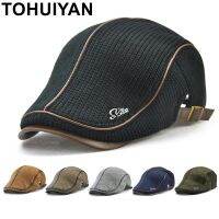 TOHUIYAN ถักขนสัตว์ Newsboy หมวกผู้ชายฤดูหนาวหมวกอบอุ่นสำหรับชาย Duckbill Visor หมวกแบน Boina Cabbie หมวกคลาสสิก Baker Boy หมวก