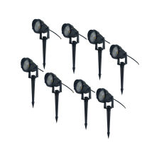 4/10Pcs 5W ไฟ LED ภูมิทัศน์220V กันน้ำสวน Pathway ผนังต้นไม้ธงสปอตไลท์กลางแจ้ง Spike โคมไฟสนามหญ้า