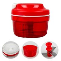 Manual Food Chopper Household Vegetable Chopper Shredder Multifunction Food Processor Meat Machine Crusher Blender Red