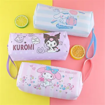 New Sanrioed Anime Melody Kuromi Cinnamoroll Pencil Case Kawaii Students  Pencil Bag Storage Bags School Supplies Stationery Gift